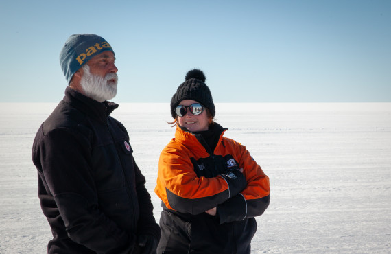 Co chief scientists Richard Levy and Tina van De Flierdt credit Ana Tovey sm