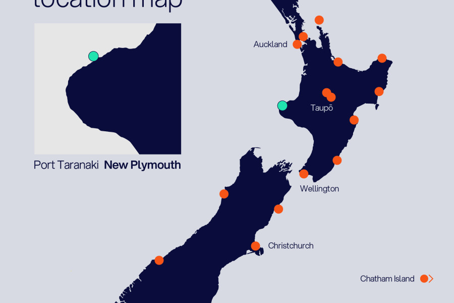 GeoNet tsunami gauge network map